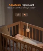 Dreamegg Taşınabilir Ses Makinesi - 19 Yatıştırıcı Ses ve Bebek Odası Işığı - Beyaz thumbnail 5