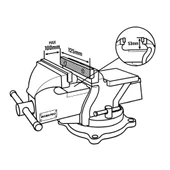 WORKPRO WP233006 125mm 360° Döner Tabanlı Örslü Profesyonel Tezgâh Mengene thumbnail 3