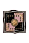 Twill Barok Desenli Pudra Renkli 90x90 Eşarp (İpek İçermez) Kenar Dikiş Şekli El Dikişli thumbnail 6