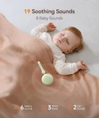 Dreamegg Taşınabilir Ses Makinesi - 19 Yatıştırıcı Ses ve Bebek Odası Işığı - Yeşil thumbnail 6
