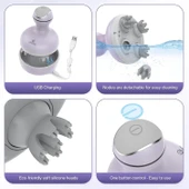 COMFIER Kablosuz Elektrikli Saç Derisi Masaj Cihazı - Mor thumbnail 5