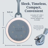 Yogasleep Hushh 2 Taşınabilir Ses Makinesi - Aydınlatmalı Düğmeler - Ay Işığı Mavisi thumbnail 2