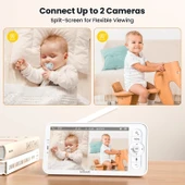 ieGeek Video Bebek Monitörü 2 Kameralı, 5 Inc Ekran - 2K HD thumbnail 2