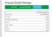 3'lü Paket Dondurularak Kurutulmuş Mango (Freeze Dried Mango) Freeze Dry Mango Kurusu 3x15 gr thumbnail 3