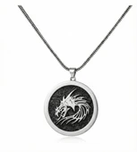 Ateşin Hükümdarı EJDARHA: 925 Ayar Oksitli Gümüş Erkek Kolye thumbnail 1