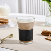 Karaca Leather Cool Touch Latte Bardağı 210 ml Siyah thumbnail 1