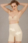 MAN2476 Kadın Toparlayıcı Bel İnceltici Dikişsiz Kısa Paçalı Yüksek Bel Sıkı Şort Korse (2476) thumbnail 1