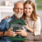 BirdLegend Akıllı Kuş Yemliği Kameralı Güneş Enerjili, 1080P HD - Yeşil thumbnail 2