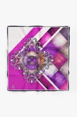 %100 İpek Kadın Desenli Bandana 80x80 thumbnail 2