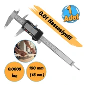 Dijital Kumpas Lcd Ekranlı (0.01-12 mikron Hassasiyet) 0.0005 İnç Metal 150 mm Derinlik Ölçüm Aleti thumbnail 2