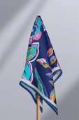 Vissona Çiçek Desenli İpek Bandana thumbnail 6