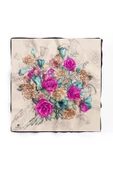 %100 İpek Kadın Desenli Bandana 80x80 thumbnail 2
