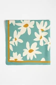 Vissona Papatya Desenli %100 İpek Bandana 55x55 thumbnail 5