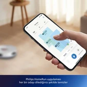 Philips HomeRun 2000 Serisi XU2100/20 Beyaz Çöp İstasyonlu Akıllı Robot Süpürge thumbnail 5