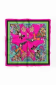 E49 Kadın Pembe Minyatür Desenli 50x50 Bandana thumbnail 2