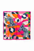 Saten İpek Kaplan Desenli Kadın Bandana thumbnail 2