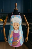 Dijital Baskılı Su Sıvı Geçirmez Leke Tutmaz Mutfak Önlüğü Bake Girl thumbnail 4