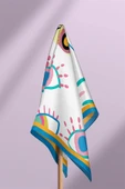 Vissona Göz Desenli %100  İpek Bandana 55x55 thumbnail 6