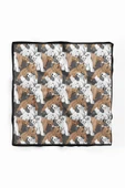 %100 İPEK AYI DESENLİ KADIN BANDANA 50X50 thumbnail 2