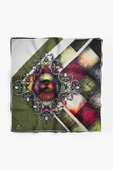 %100 İpek Kadın Desenli Bandana 80x80 thumbnail 2
