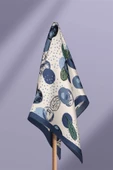 %100 İpek Blueberry Desenli Kadın Bandana thumbnail 6