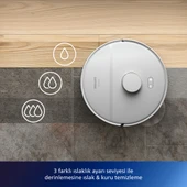 Philips HomeRun 2000 Serisi XU2100/20 Beyaz Çöp İstasyonlu Akıllı Robot Süpürge thumbnail 10