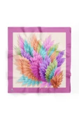 %100 İpek Kadın Desenli Bandana 80x80 thumbnail 2
