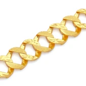 Altın Kaplama İmitasyon Desenli Çeyrek Çerçeveli Zincir Bileklik BLK-1212 thumbnail 4