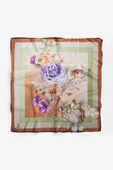 %100 İpek Kadın Desenli Bandana 80x80 thumbnail 2