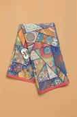 %100 İpek Mandala Desenli Kadın Bandana thumbnail 3
