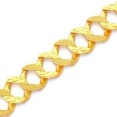 Altın Kaplama İmitasyon Yarım Altınlı  Zincir Bileklik BLK-1214 thumbnail 3