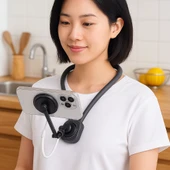360 Ayarlanabilir Boyun Askılı Manyetik Telefon Tutucu Handsfree Video İzleme Oyun Standı  Esnek, Hafif, Tüm Telefonlarla Uyumlu thumbnail 4