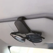 Space24 SP130 Araç İçi Gözlük Tutucu Manyetik Yumuşak Doku Tek Elle Kullanım Siyah thumbnail 3