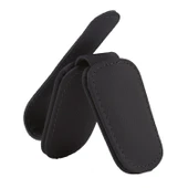 Space24 SP130 Araç İçi Gözlük Tutucu Manyetik Yumuşak Doku Tek Elle Kullanım Siyah thumbnail 1