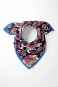 100% Silk Headscarf for Women - 22"x 22" inch Hair Scarf Elephant Pattern Silk Headscarf Bandanas Square Silk thumbnail 1