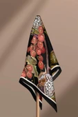 F99 Vissona Kuş Desenli İpek Bandana thumbnail 4