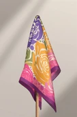 Vissona Gül Desenli İpek Bandana thumbnail 4