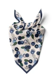 %100 İpek Blueberry Desenli Kadın Bandana thumbnail 1