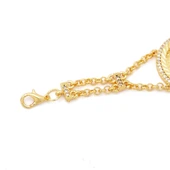 Altın Kaplama İmitasyon Zirkon Taşlı Üçlü Yarım Altınlı Bileklik BLK-1211 thumbnail 3