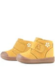 Rakerplus Yoohoo Hakiki Deri Sarı Cırtlı Papatya Detaylı Unisex Bebek Bot thumbnail 6
