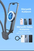 360 Ayarlanabilir Boyun Askılı Manyetik Telefon Tutucu Handsfree Video İzleme Oyun Standı  Esnek, Hafif, Tüm Telefonlarla Uyumlu thumbnail 3