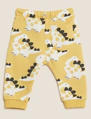 Erkek Bebek Pamuklu Dinozor Jogger Pantolon thumbnail 2