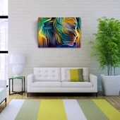 Dekoratif Renkli Hologram İnsan Silueti Kanvas Tablo 50 x 70 thumbnail 2