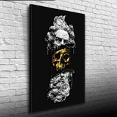 Soyut Siyah Gri Tonlarda Heykel Figürü Kanvas Tablo 50 x 70 thumbnail 3