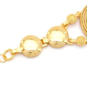 Altın Kaplama İmitasyon Dört Çeyrek Altınlı Desenli Bileklik BLK-1207 thumbnail 3