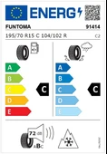 Funtoma 195/70 R15 C TL 104/102R 8PR VANFUN WINTER Kamyonet Kış Lastiği (Üretim Tarihi:2025) thumbnail 2