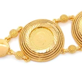 Altın Kaplama İmitasyon Desenli İki Çeyrek Altınlı Bileklik BLK-1209 thumbnail 2