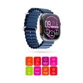 Polosmart PBS139 2.01 İnç Dokunmatik Ekran Akıllı Saat Dahili Hoparlör ve Mikrofon Navy thumbnail 2