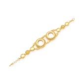 Altın Kaplama İmitasyon Desenli İki Çeyrek Çerçeveli  Bileklik BLK-1208 thumbnail 1