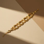 Altın Kaplama İmitasyon Desenli Dört Çeyrek Çerçeveli Bileklik BLK-1206 thumbnail 4